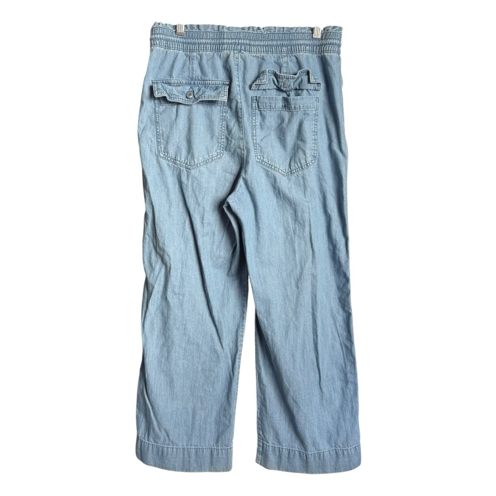 Gap High Rise Chambray Wide Leg Pants Womens 10 Medium Indigo Blue 679051 - Picture 4 of 13
